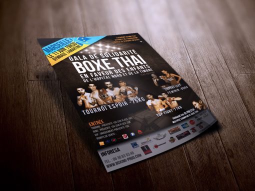 Flyer – Affiche Gala Boxe Marseille Solidarité